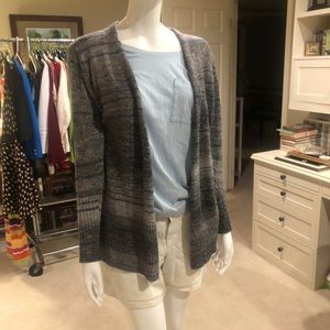 Blue & Gray Long Cardigan